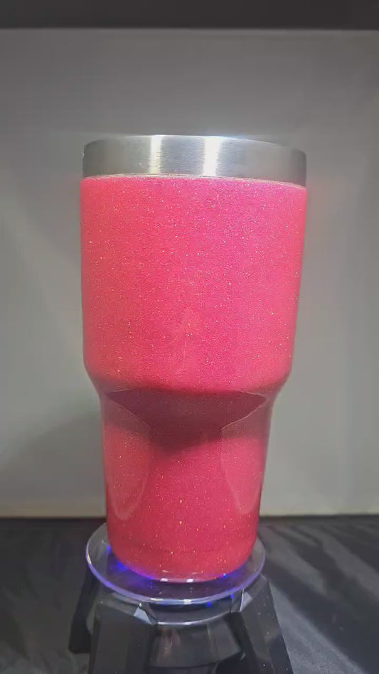 Dazzling Pink 30oz Stainless Steel Glitter Tumbler